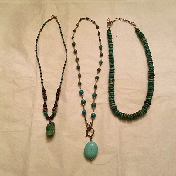 unknown Jewelry - 3 vintage turquoise necklaces